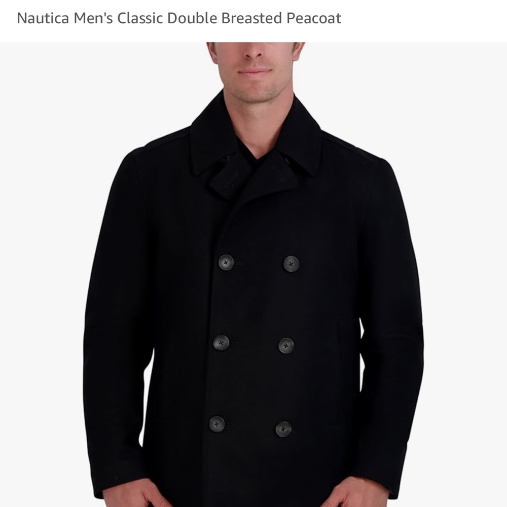 Nautica Men’s Classic Double Breasted Peacoat